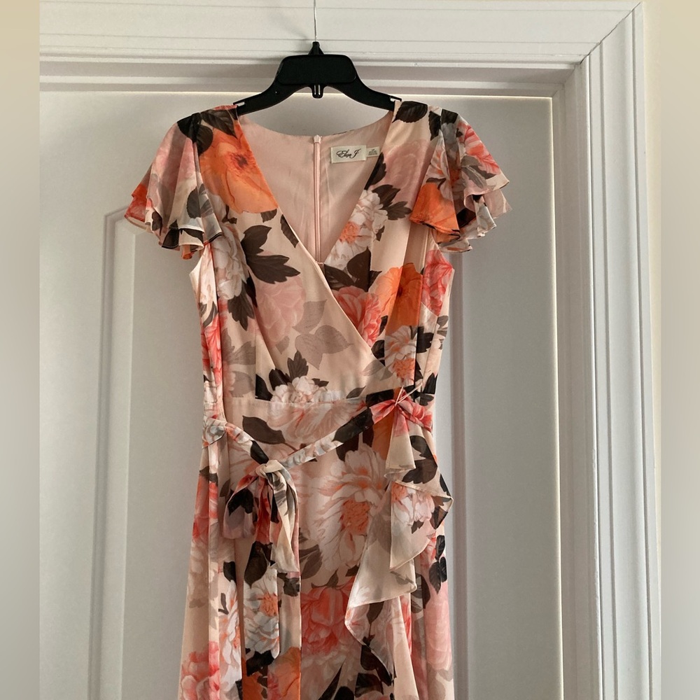 Eliza J Peach Pink Floral Maxi Dress - Picture 10 of 10